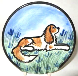 King Charles Spaniel Red & White -Deluxe Spoon Rest